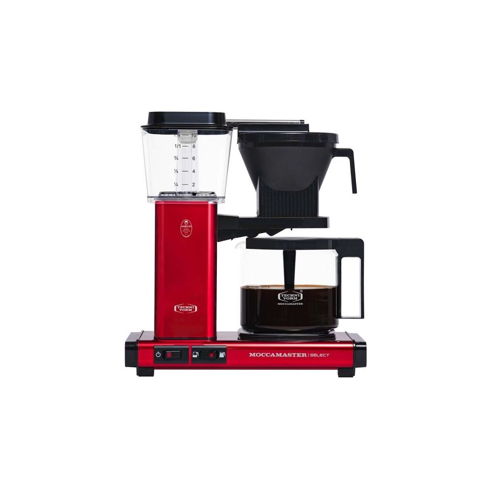 Moccamaster Select Filtre Kahve Makinesi Cam Potlu Metalik Kırmızı
